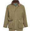 Sage Green Alan Paine Mens Combrook Waterproof Tweed Coat