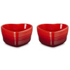 Le Creuset Stoneware Set Of 2 Heart Ramekins Cerise
