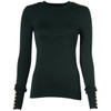 Emerald Holland Cooper Womens Buttoned Knit Crew Neck Jumper