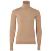 Dark Camel Holland Cooper Womens Buttoned Knit Roll Neck