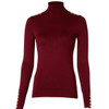 Wine Holland Cooper Womens Buttoned Knit Roll Neck