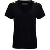 Black Holland Cooper Womens Relax Fit Vee Neck Tee