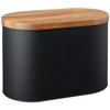 Black Denby Bread Bin With Acacia Lid