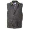 Olive Hoggs Of Fife Mens Padded Waxed Waistcoat Front
