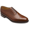 Mahogany Burnished Leather Loake Mens Aldwych Leather Sole Shoes