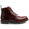 Burgundy Loake Mens Bedale Brogue Boots Side