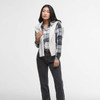 Charcoal Tartan Barbour Womens Bredon Shirt ON Model