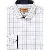 Wine/Navy Check Schoffel Mens Wells Tailored Shirt