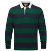  Navy/Green Stripe Schoffel Mens St Mawes Rugby Shirt