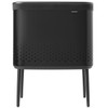 Matt Black Brabantia Bo Laundry Bin 60 Litre
