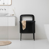 Matt Black Brabantia Bo Laundry Bin 60 Litre Lifestyle Open