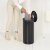 Black Brabantia Laundry Bin Plastic Lid 35 Litre Lifestyle