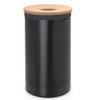 Black Brabantia Laundry Bin Cork Lid 60 Litre
