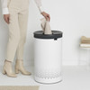 White Brabantia Laundry Bin Plastic Lid 60 Litre Lifestyle