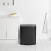 Matt Black Brabantia Bo Pedal Bin 2x30 Litre Lifestyle