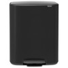 Matt Black Brabantia Bo Pedal Bin 2x30 Litre