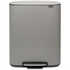 Mineral Concrete Grey Brabantia Bo Pedal Bin 2x30 Litre