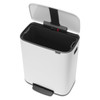 White Brabantia Bo Pedal Bin 60 Litre Open