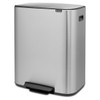 Matt Steel Fingerprint Proof  Brabantia Bo Pedal Bin 60 Litre