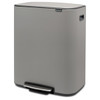 Mineral Concrete Grey Brabantia Bo Pedal Bin 60 Litre