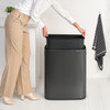 Confident Grey Brabantia Bo Touch Bin 60 Litre Detail