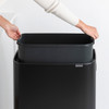 Matt Black Brabantia Bo Touch Bin Hi 60 Litre Inner