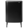 Matt Black Brabantia Bo Touch Bin Hi 2x30 Litre