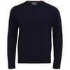Navy Alan Paine Mens Streetly V Neck Pull Over