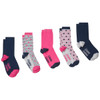 Navy Pink Mix Schoffel Womens Bamboo Socks Pack Of 5