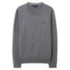 Grey Marl Crew Clothing Mens Organic Cotton V-Neck Sweater