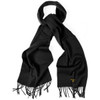 Black Barbour Unisex Plain Lambswool Scarf