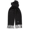 Charcoal Grey Barbour Unisex Plain Lambswool Scarf