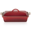 Cerise Le Creuset Stoneware 33cm Heritage Rectangular Dish With Lid