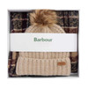 Gardenia Barbour Womens Saltburn Beanie & Tartan Scarf Set