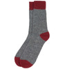 Mid Grey/Red Barbour Mens Houghton Sock