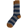 Asphalt Barbour Mens Houghton Stripe Socks