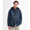 Navy Barbour Mens Winter Ashby Jacket Front