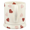 Emma Bridgewater Pink Hearts Half Pint Mug Handle View