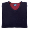  Navy Albert and Maurice Mens Eastnor 100% Lambswool V Neck Jumper Navy