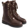 Mahogany Leather Fairfax & Favor Womens Anglesey Combat Boot