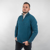  Albert and Maurice Netherton Mallard Lambswool Zip Neck Jumper Model