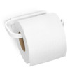 Brabantia MindSet Toilet Roll Holder Mineral Fresh White Front With Toilet Roll