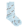 Light Blue Albert and Maurice Mens Dog Socks