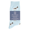 Light Blue Packed Albert and Maurice Mens Dog Socks