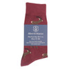 Dark Red Packed Albert and Maurice Mens Stag Socks