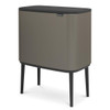 Mineral Concrete Grey Brabantia Bo Touch Bin 11+23 Litre