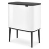 White Brabantia Bo Touch Bin 11+23 Litre