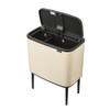 Soft Beige Brabantia Bo Touch Bin 11+23 Litre Open