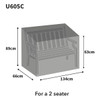 Specifications Charcoal 2 Seater Bosmere Ultimate Protector Bench Seat Cove
