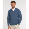 Dk Chambray Barbour Pima Cotton V-Neck Jumper Model